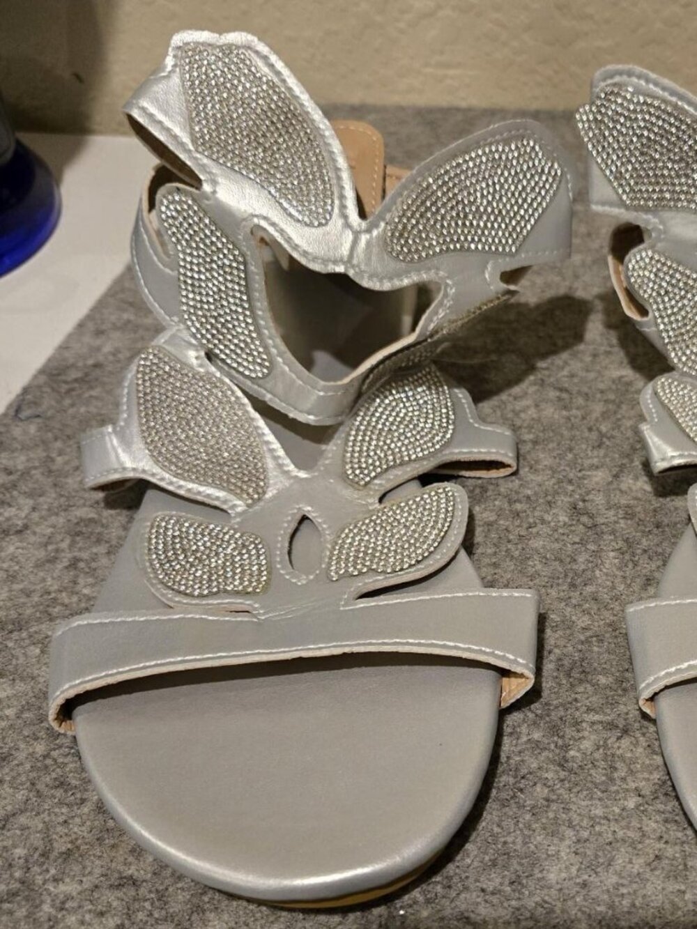 Festival Gladiator Rhinestone Bling and Butterfly Sandals Size 40 (US 9)